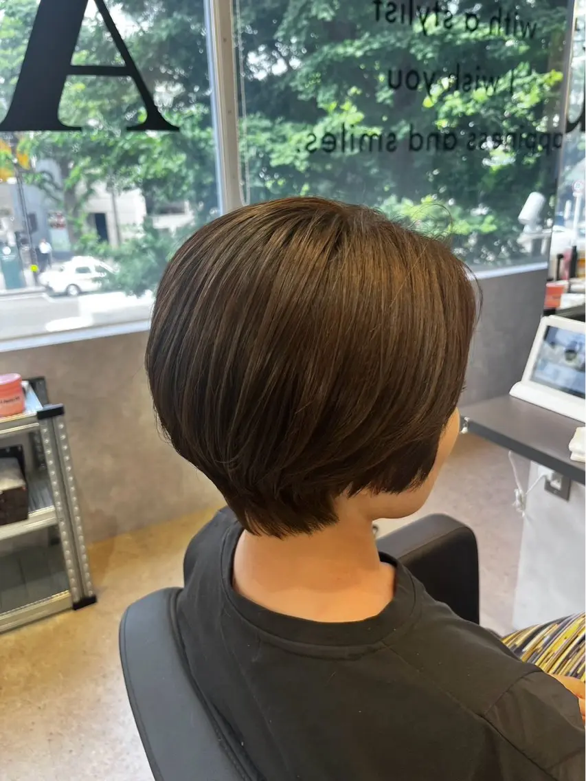 ショート くびれヘア ショートヘア カット ショート×透明感 仙台\RIKUのヘアスタイル