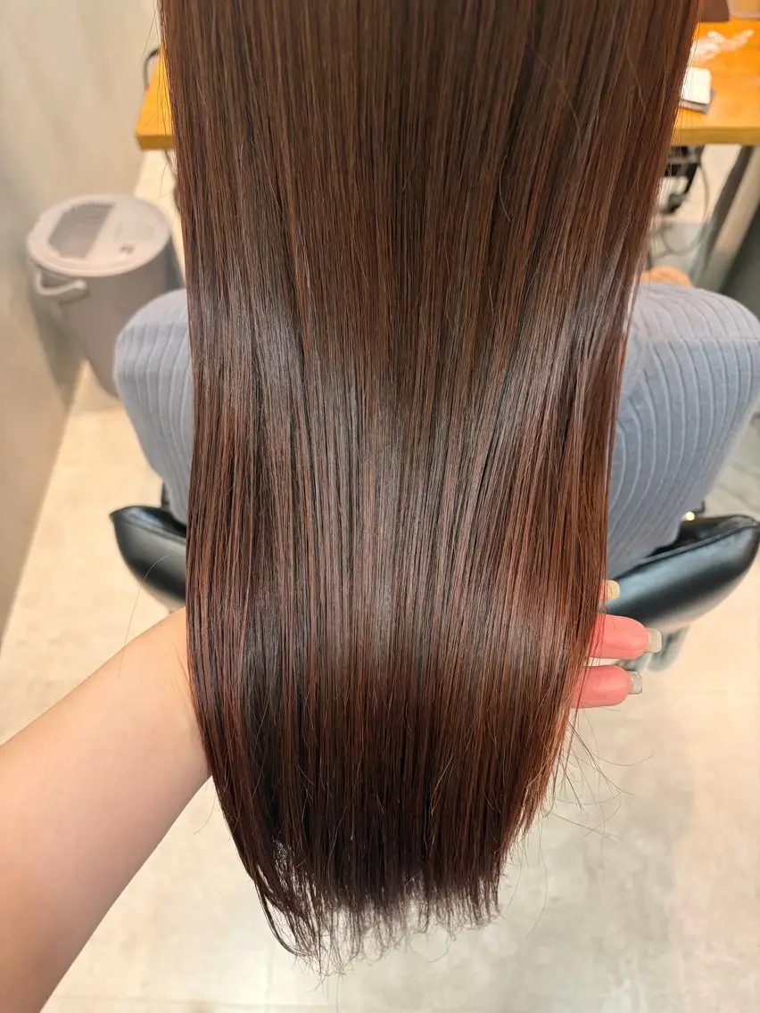 ロング ヘアカラー トリートメント chinatsu 🪞透明感/オリーブのヘアスタイル