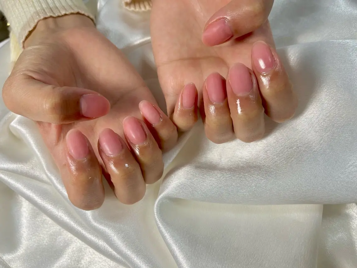 ネイル オーロラネイル 桜ネイル フラワーネイル フットネイル フレンチネイル ハンドネイル kiki nail たまプラーザのネイルデザイン