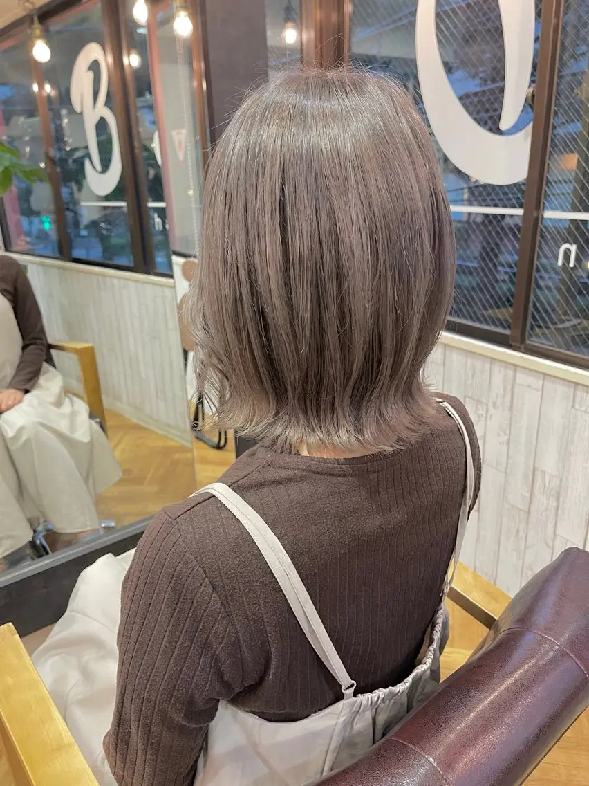 ミディアム 髪質改善&艶カラー Zina💋池袋のヘアスタイル