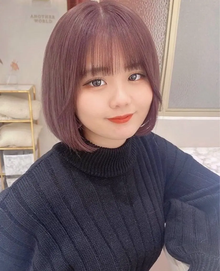 ミディアム fuwari 美白ショコラカラーのヘアスタイル