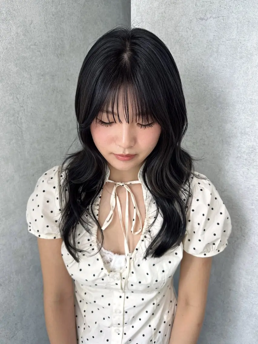 ロング カラー カット ヘアカラー トリートメント 韓国レイヤーカット/ 艶カラー/ noaのヘアスタイル