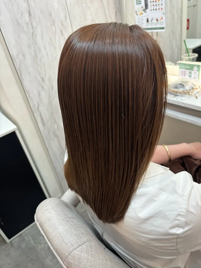 セミロング 髪質改善 トリートメント カット ヘアカラー トリートメント 完全個室/毎月7名迄 武田諒のヘアスタイル