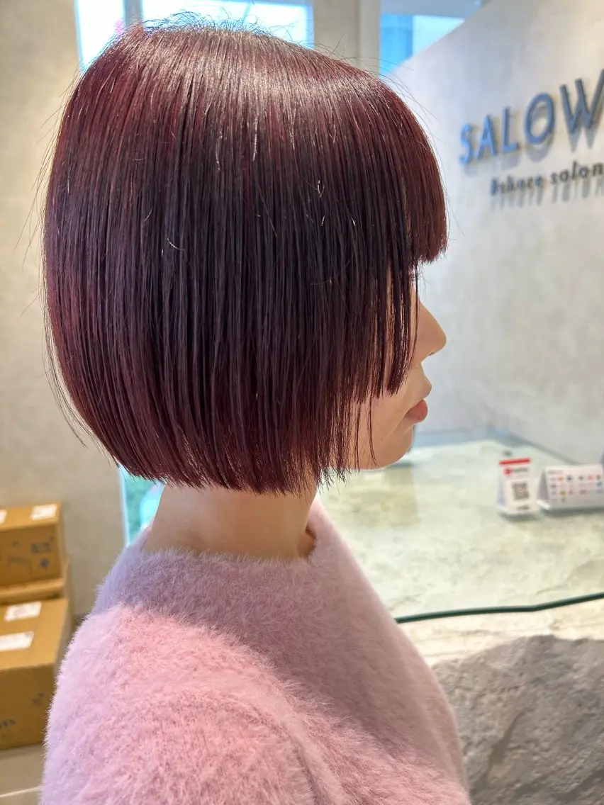 ショート カラー ピンクカラー ボブ ᴋᴀɴᴀ 🎀のヘアスタイル