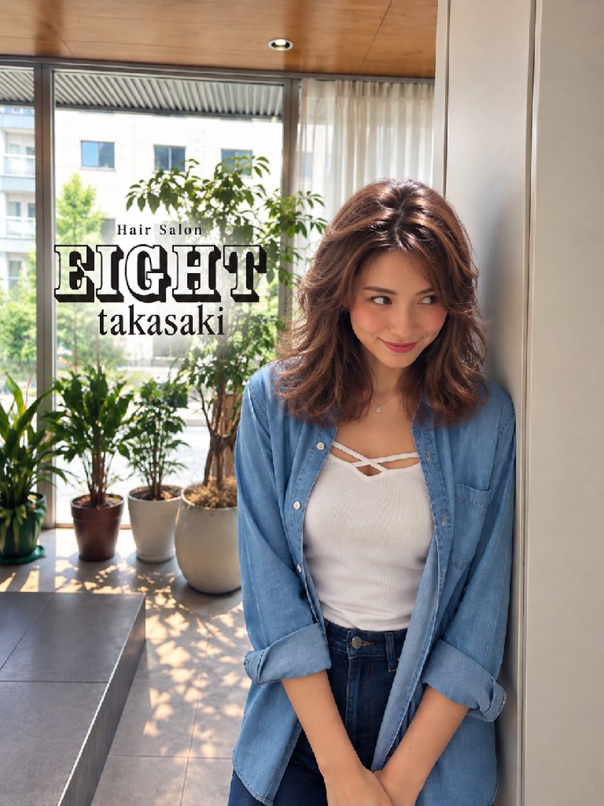 ミディアム カラー パーマ バレイヤージュ ブリーチ ダブルカラー ハイライトカラー インナーカラー カット ヘアカラー トリートメント 韓国風レイヤー/ワン ホンレイヤー荒井太郎のヘアスタイル