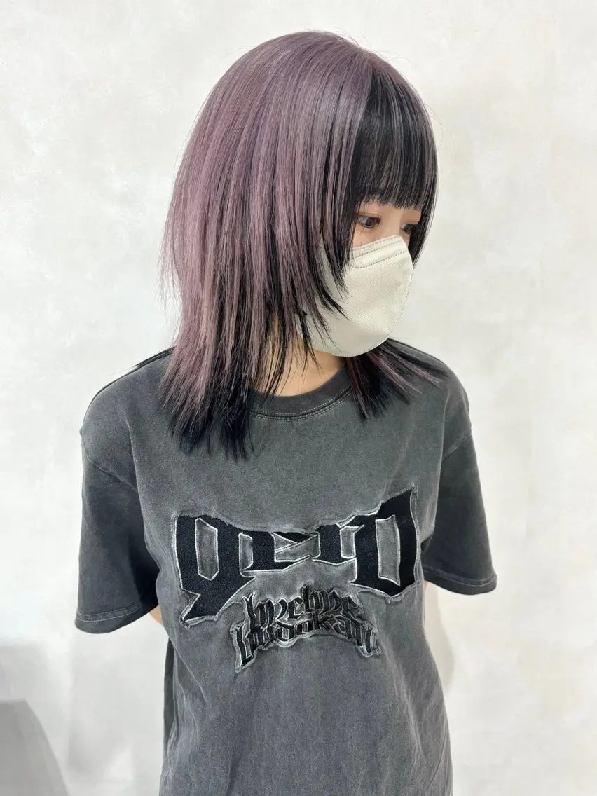 ミディアム カラー ヘアカラー トリートメント モテレイヤー💖 ブリーチ/akariのヘアスタイル