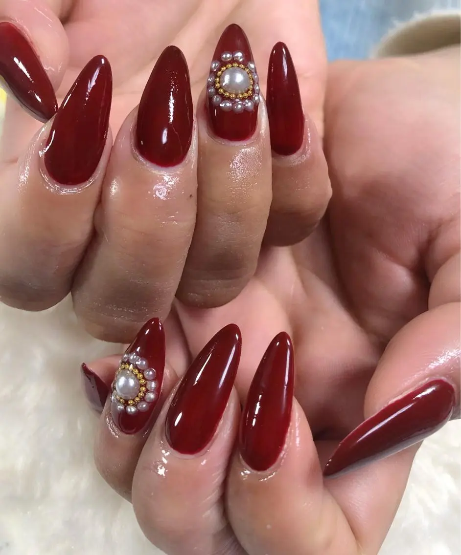 ワンカラー＋2本アートの写真
