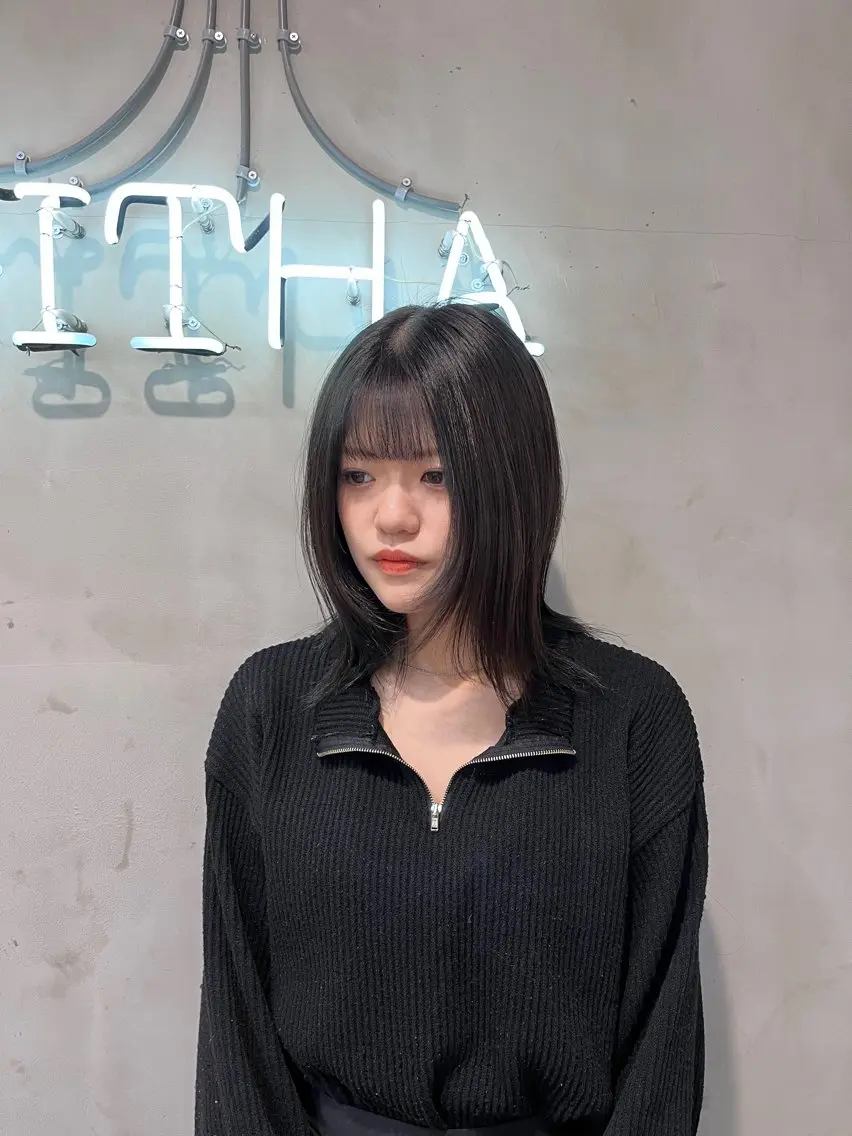 セミロング カラー ヘアアレンジ 🫧艶髪矯正 髪質改善🫧 大介のヘアスタイル