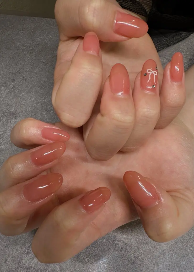 ネイル ワンカラーネイル ピンク ピンクベージュ シンプルネイル Sei | cres nailのネイルデザイン
