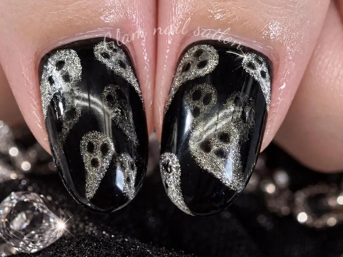 ネイル ハンドネイル エツメ💅 長さ出し🎀デザインのネイルデザイン