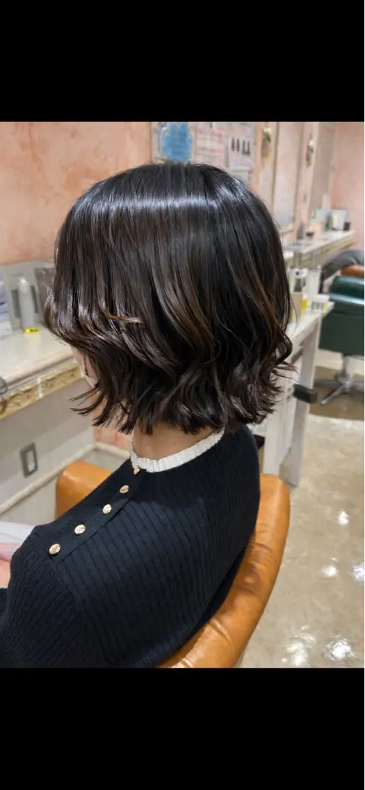 ミディアム ミディアムパーマ ボブ 香取 拓海のヘアスタイル