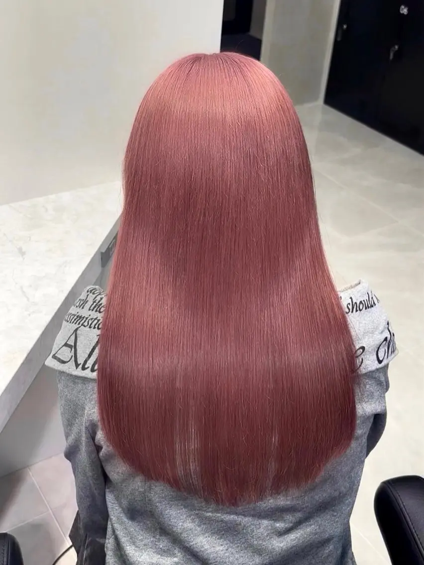 カラー ブリーチ ブラウンカラー 透明感カラー ピンクカラー ローズカラー ヘアカラー 𝐚𝐢𝐫𝐢 /ブリーチカラー🎀のヘアスタイル
