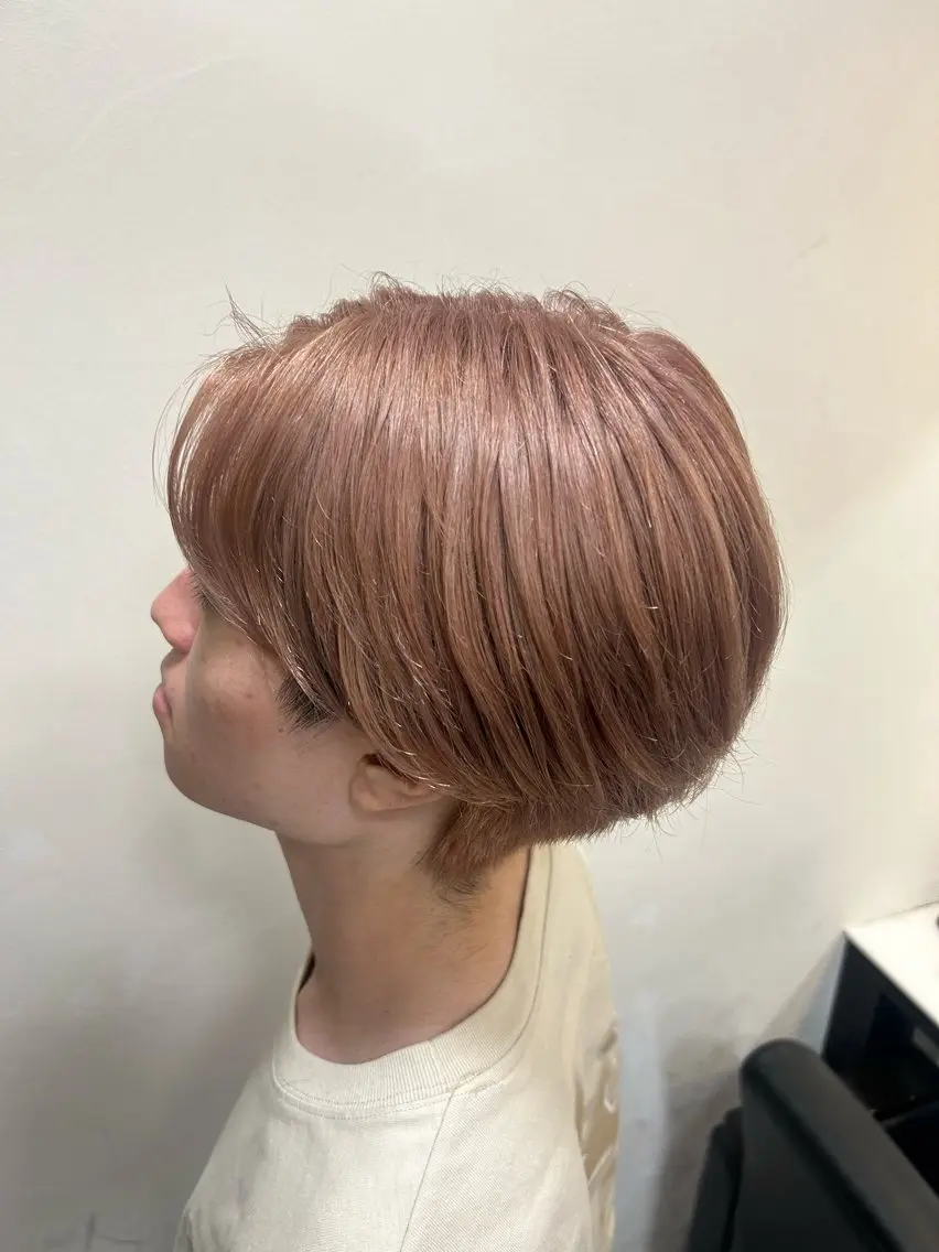 ミディアム カラー メンズ 🫧💞ハイトーン 瀧田 菜々花🦄🫧のヘアスタイル
