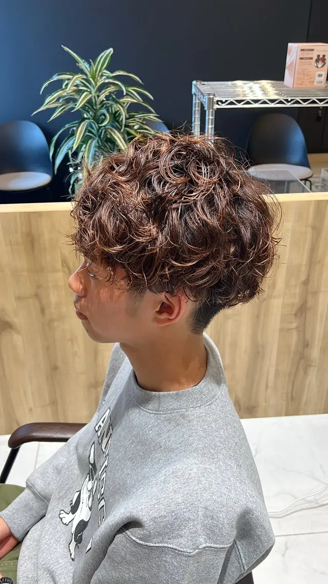 ショート パーマ メンズ カット パーマ ルクール喜多町店 コムロのヘアスタイル