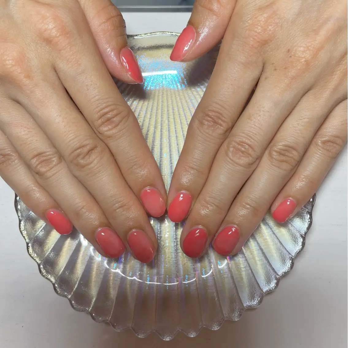 ネイル オレンジ ピンク KEYs' NAIL ROOMのネイルデザイン