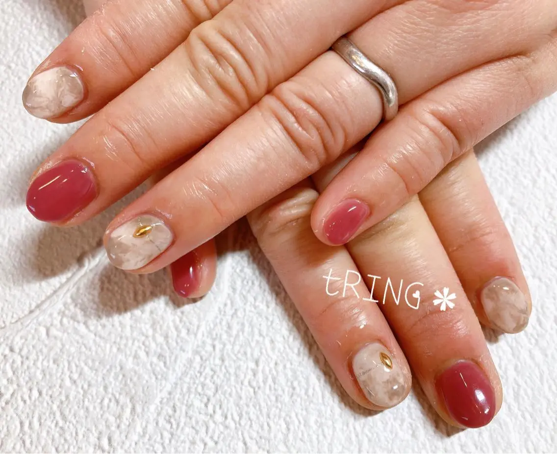 ネイル ハンドネイル tRING* しいの木台のネイルデザイン