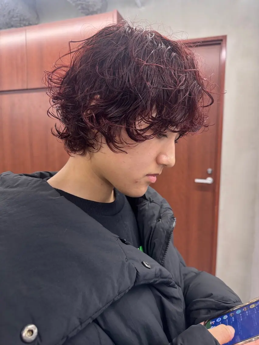 ショート カラー パーマ カット ヘアカラー パーマ トリートメント カラー/パーマ/ 鎌田健/渋谷のヘアスタイル