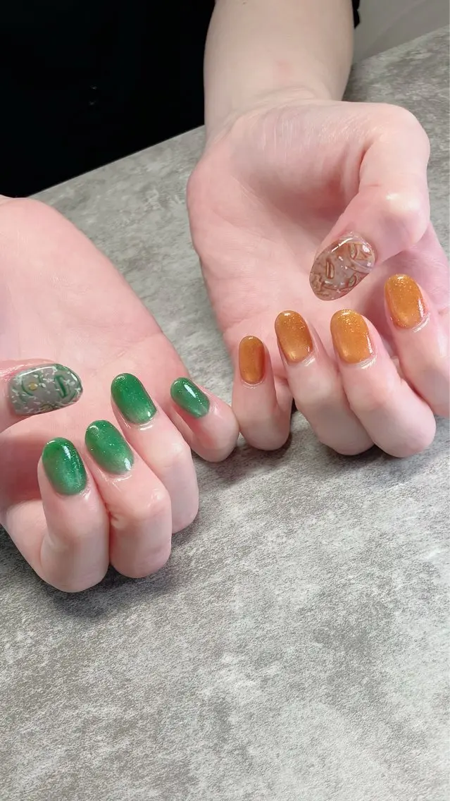 ネイル ハンドネイル ハンドケア shino🌟 痛ネイルのネイルデザイン