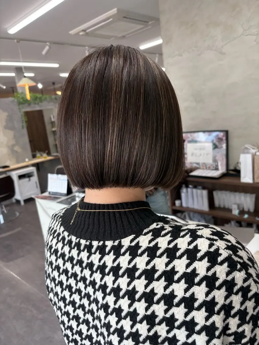 ミディアム カラー ボブ 高久 翔大のヘアスタイル