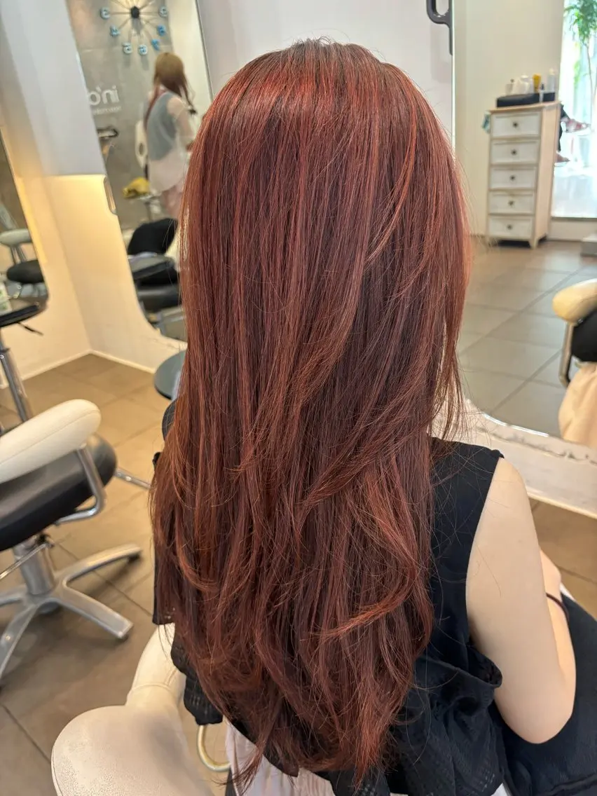 カラー サカウエ 透明感カラー🫧のヘアスタイル