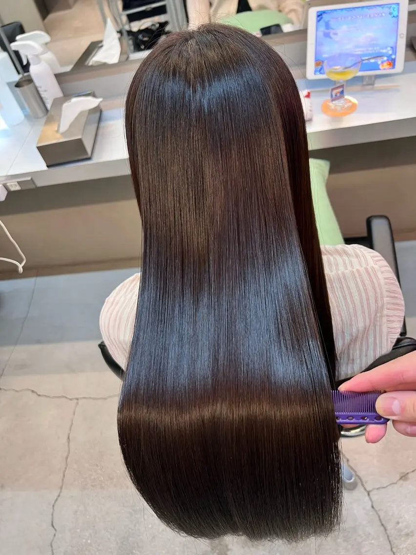 ロング 縮毛矯正 トリートメント 乾かすだけでまとまる /髪質改善西村涼太のヘアスタイル