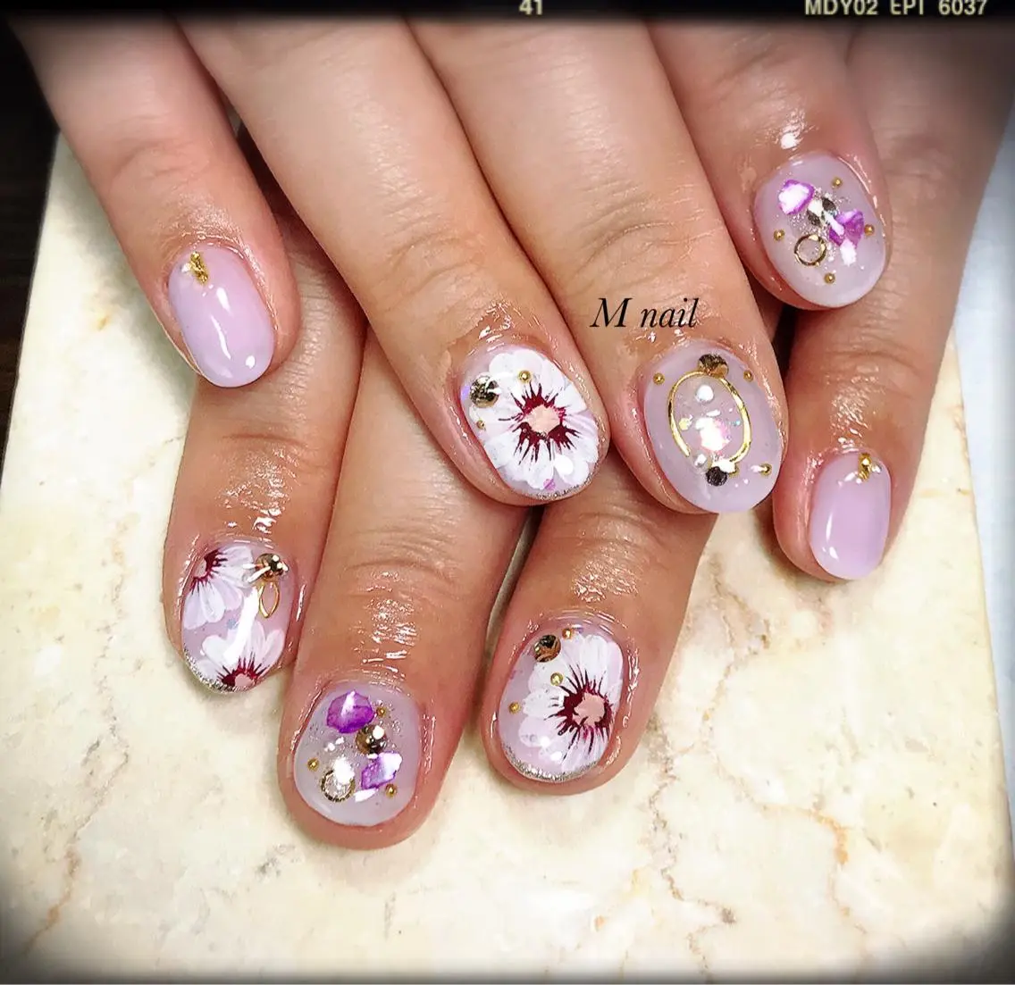 ネイル フラワーネイル M nail 市原市ちはら台のネイルデザイン