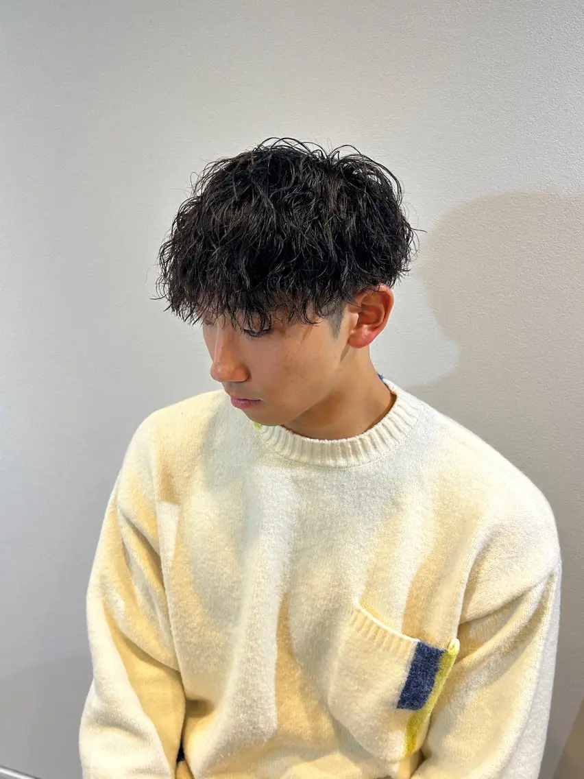 ミディアム ミディアムパーマ カット パーマ メンズ特化🔥再現度 高カット/パーマ/元のヘアスタイル