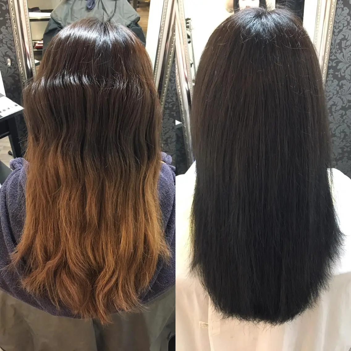 ロング カラー ネイビーカラー 💜Rebre** Mayu💜のヘアスタイル