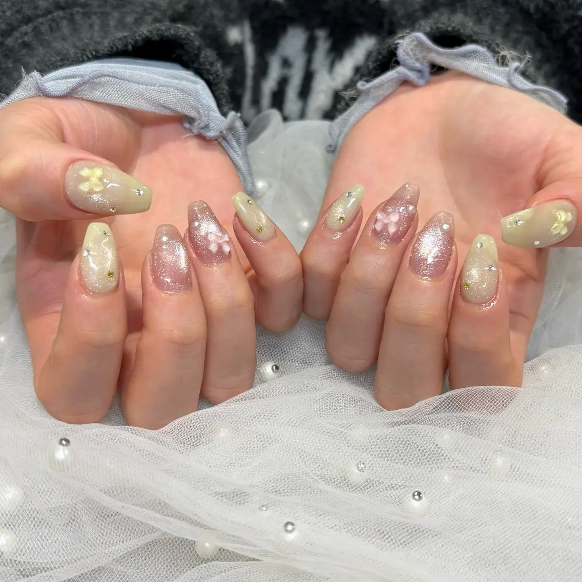 ネイル 春ネイル ハンドネイル 荒巻 めいのネイルデザイン