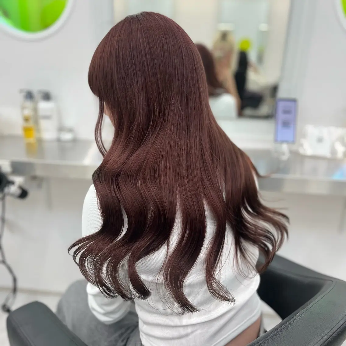 ロング カット ヘアカラー トリートメント ヘアセット 🍒韓国y2k暖色 NO.1🍒REAのヘアスタイル