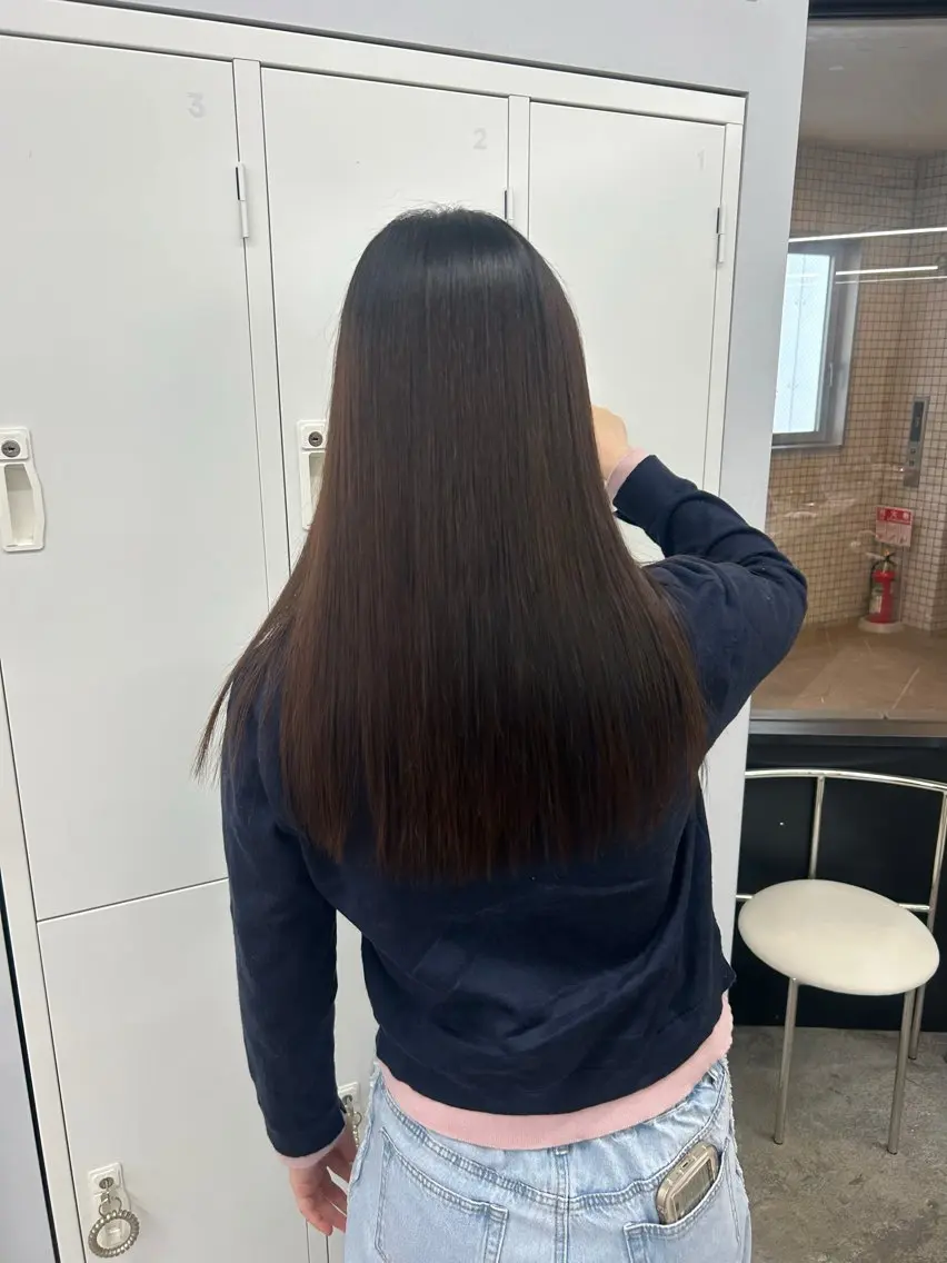 ロング カット 縮毛矯正 トリートメント ハルカ 透明感カラー 美髪縮毛矯正🥣のヘアスタイル