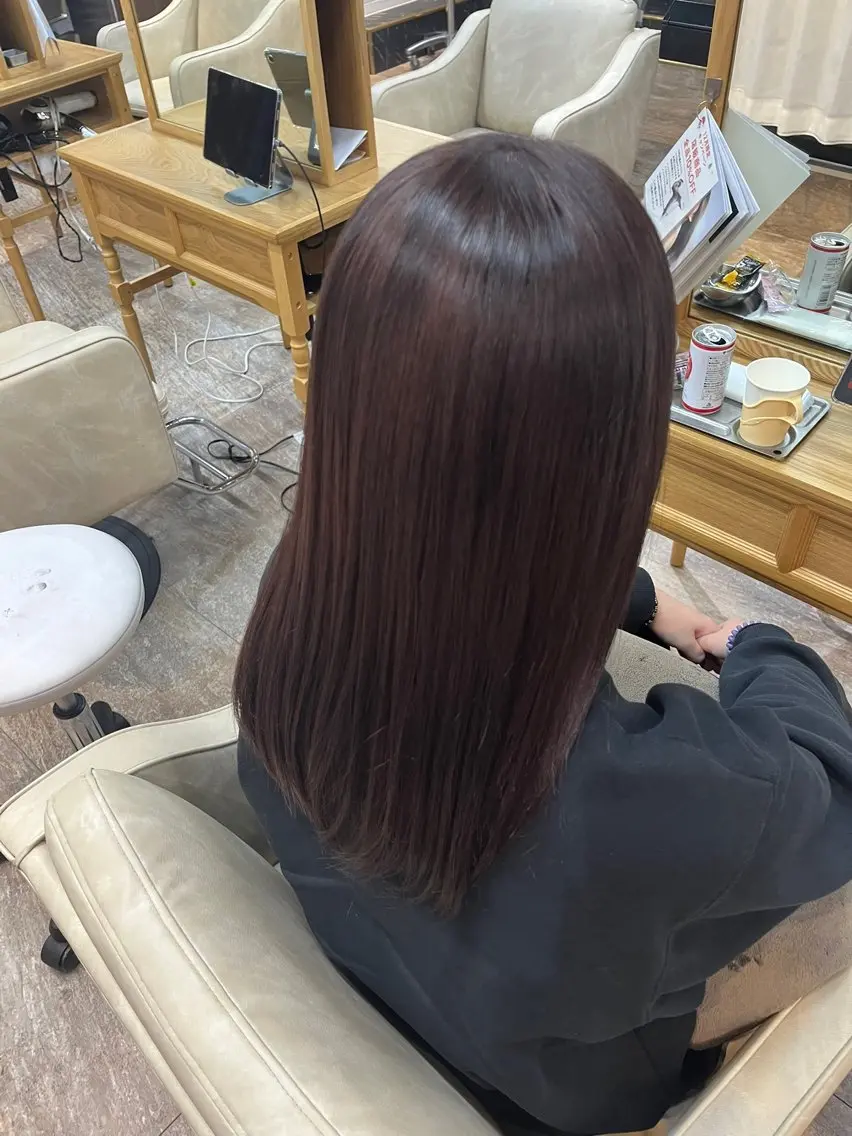 ロング カラー ヘアカラー 縮毛矯正⚡️カラー いいじまのヘアスタイル