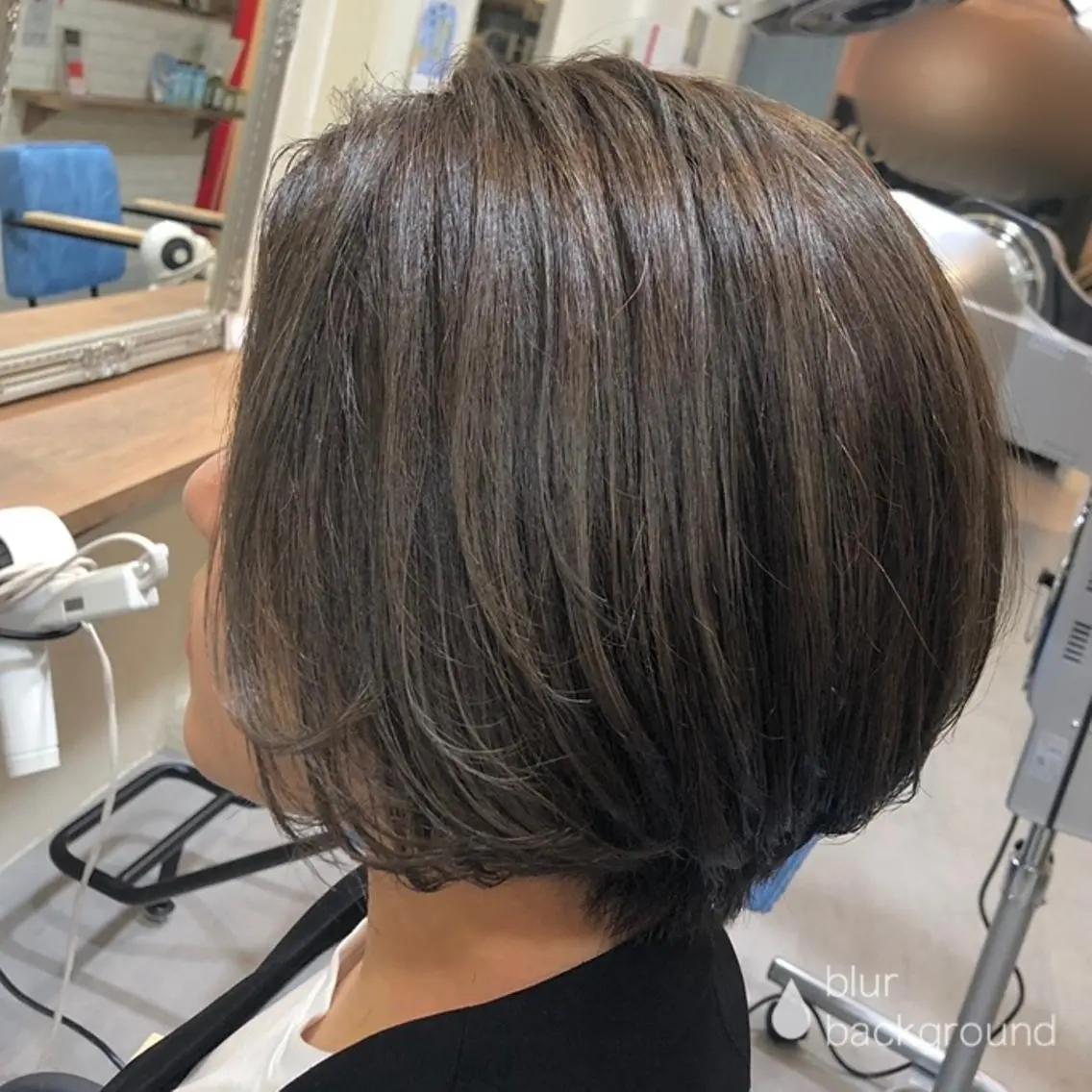 ミディアム カラー 透明感カラー イルミナカラー オレンジ 金島 青のヘアスタイル