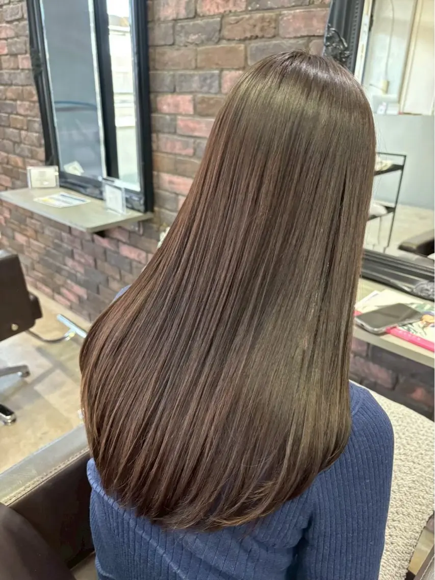 カラー 透明感カラー ここののヘアスタイル