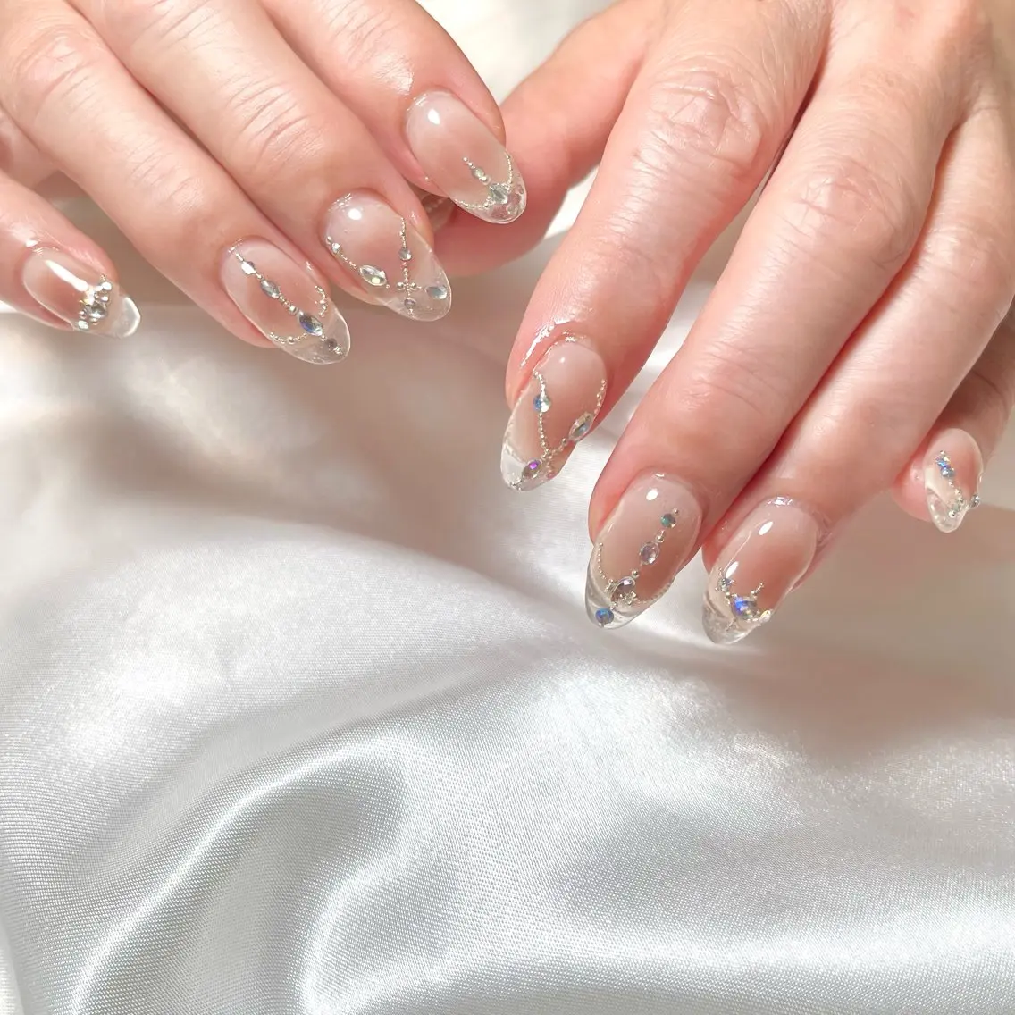 ネイル チークネイル クリアネイル フレンチネイル ハンドネイル COCO NAILのネイルデザイン
