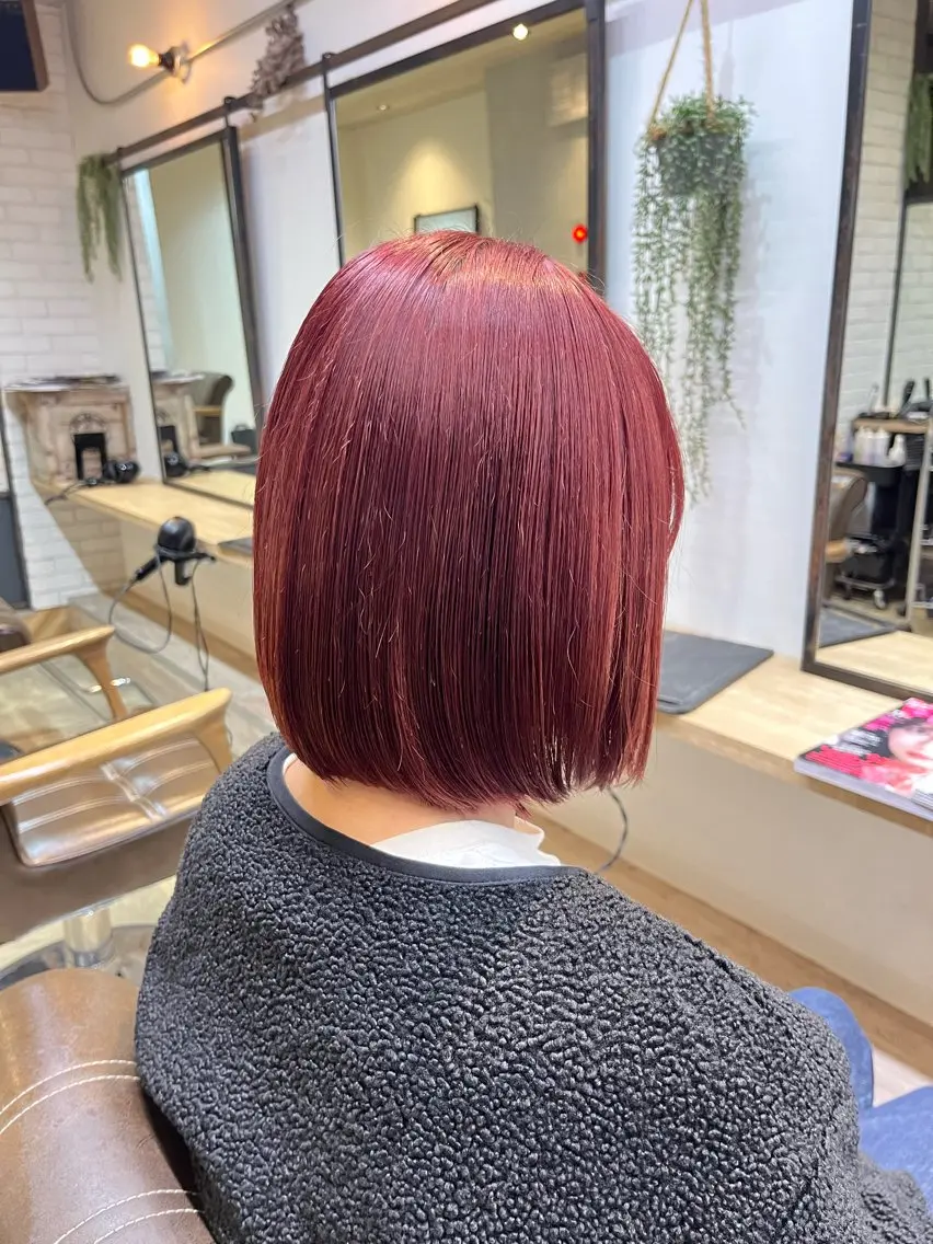 ミディアム カラー ブリーチ カット ヘアカラー 多河 遥のヘアスタイル