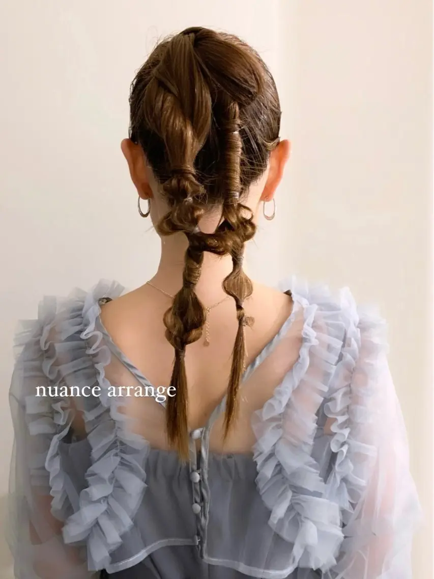 ヘアアレンジ ヘアセット 落合希 Olivebeigeのヘアスタイル