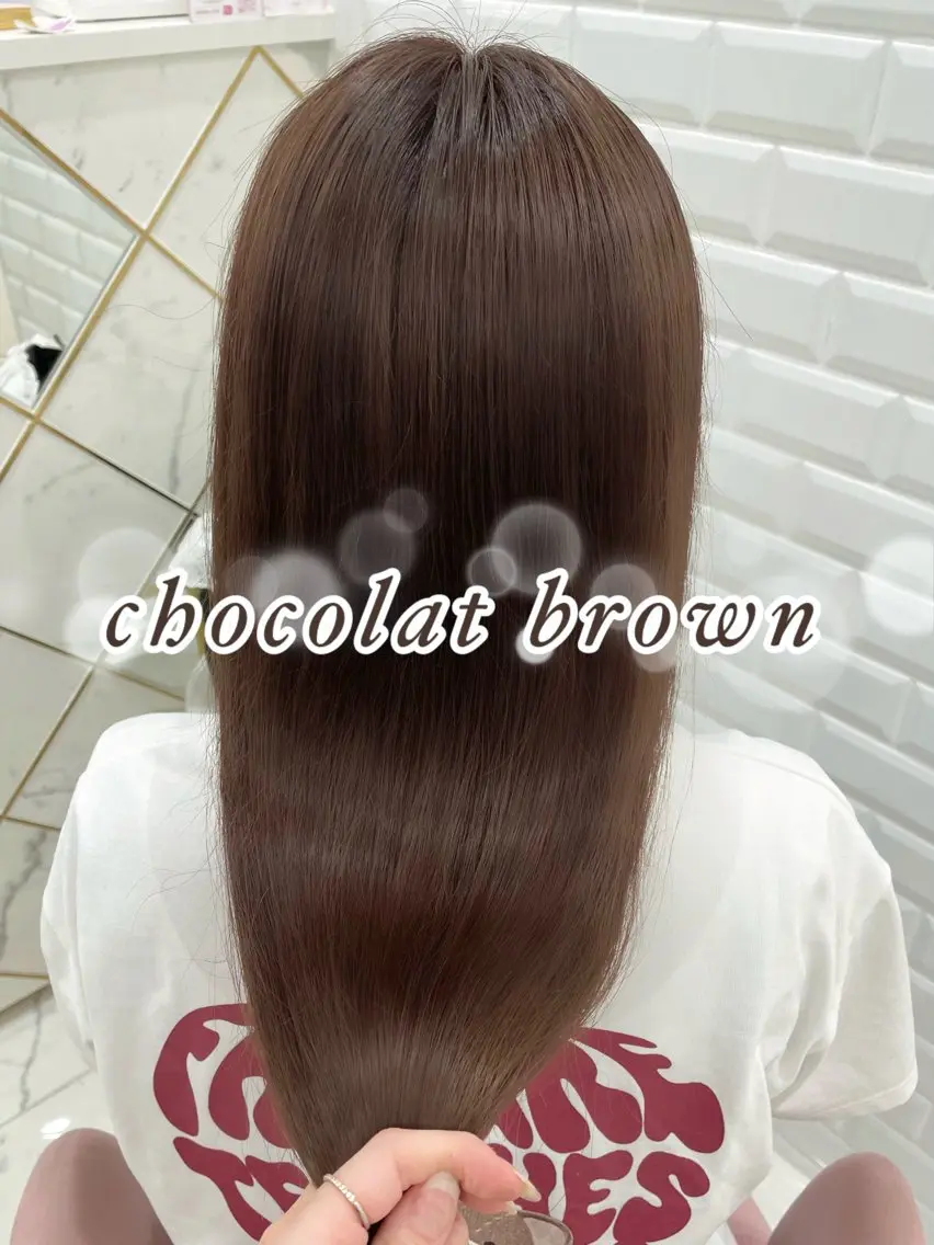 ロング カラー ブリーチ ブラウンカラー カット ヘアカラー トリートメント いぶきゆう 栄/カットモデルのヘアスタイル