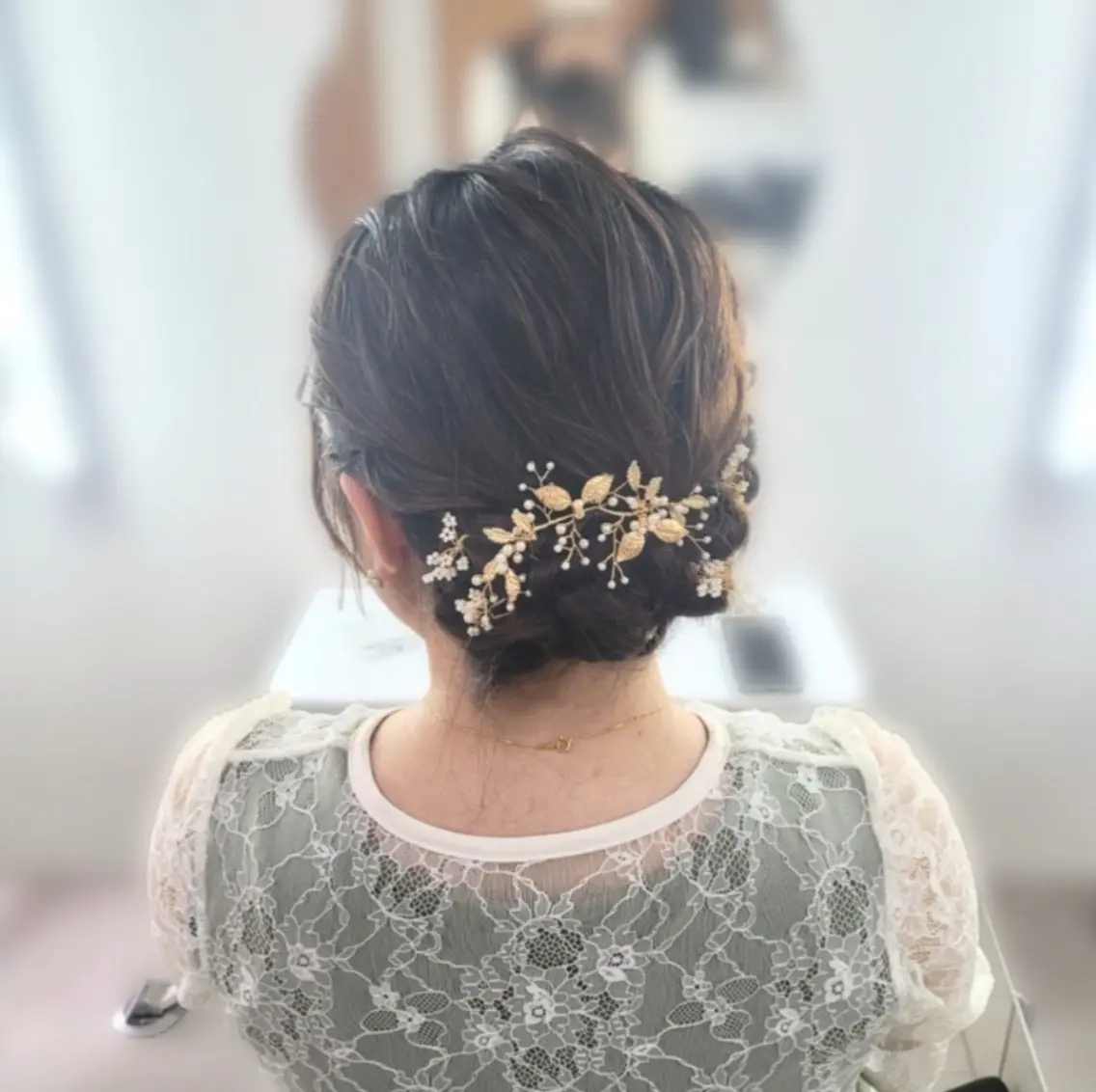 ミディアム ヘアアレンジ ヘアセット ヘアセットサロン 渥美寿美翔のヘアスタイル