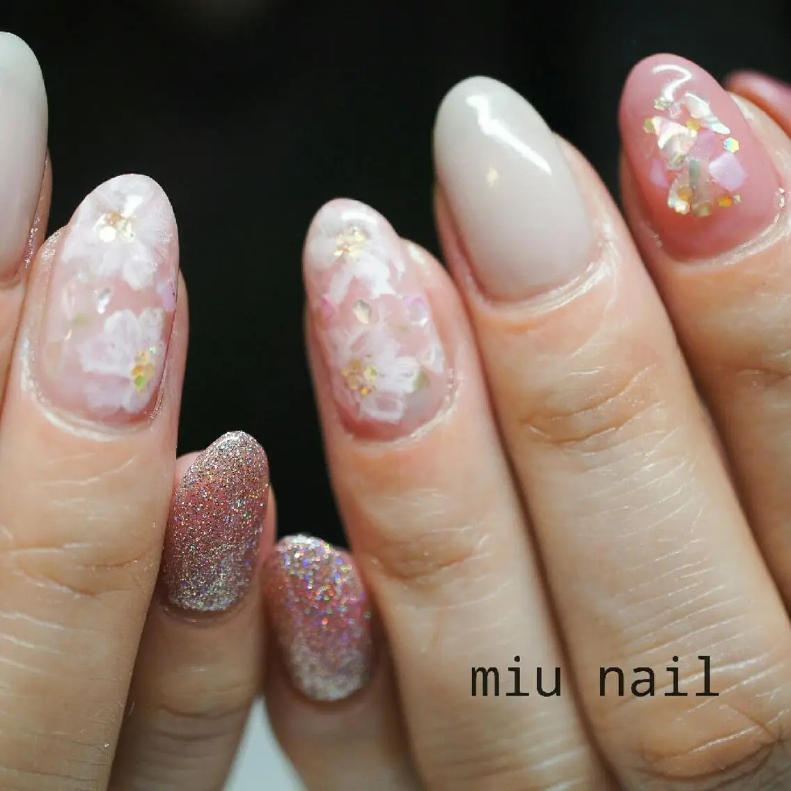ネイル アートネイル 桜ネイル MIU nailのネイルデザイン