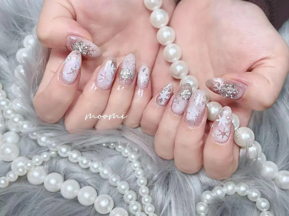 ネイル 長さ出し ジェルネイル グラデーション 韓国ネイル マグネットネイル moomi nail スカルプ専門のネイルデザイン