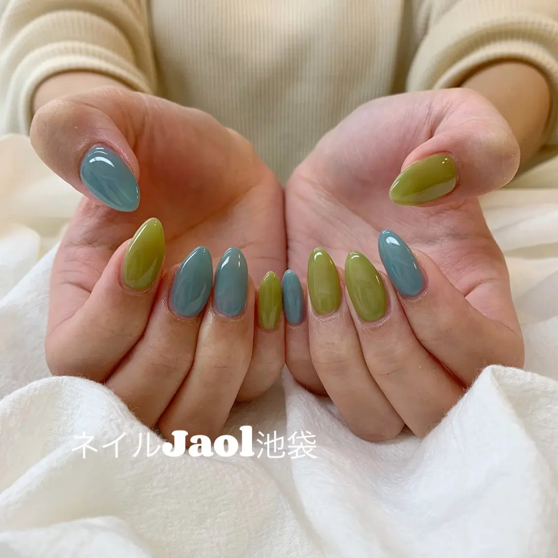 セミロング 韓国風ヘア ネイルJaol 池袋のネイルデザイン