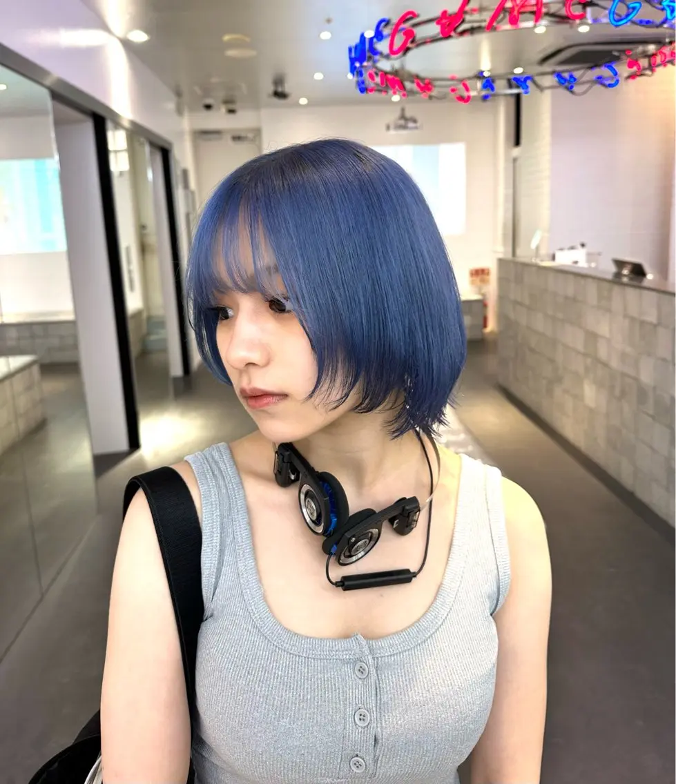 ミディアム カラー カット ヘアカラー 艶ハイトーン🌈 ユウトのヘアスタイル