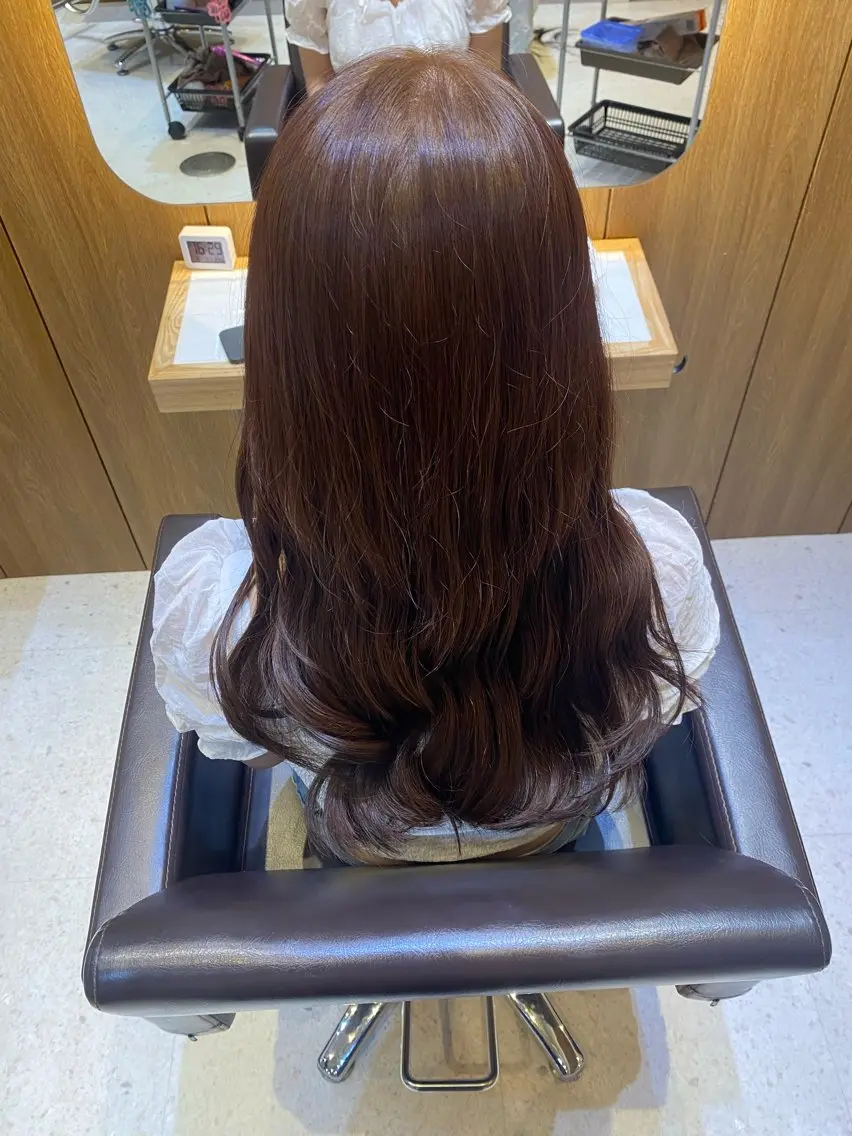 ロング カラー ヘアカラー ❤️【暖色カラー】/ HARUKA🍒❤️のヘアスタイル