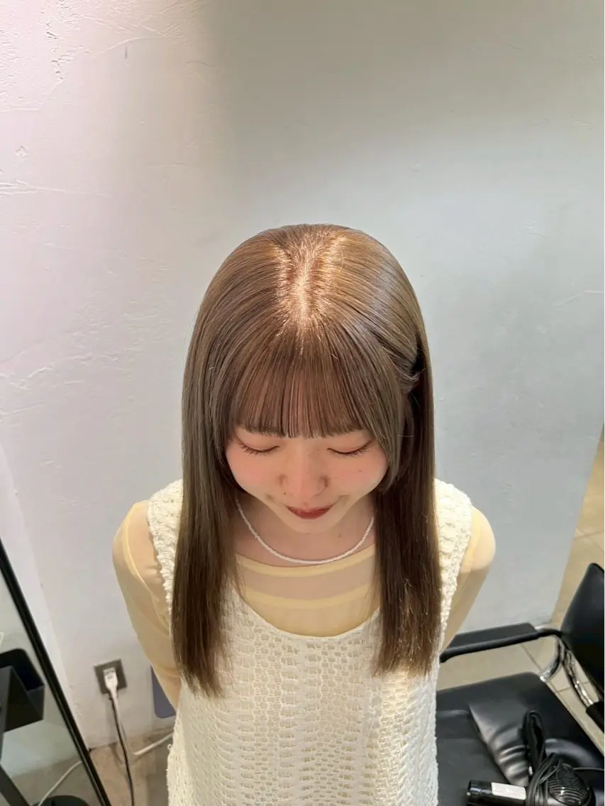 カラー ヘアカラー トリートメント うるぷる髪 🤍 Naanoのヘアスタイル