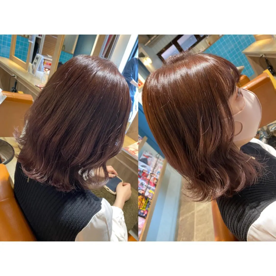カラー ブラウンカラー ピンクカラー 🩵盛れる顔周りヘア EMI🩵のヘアスタイル