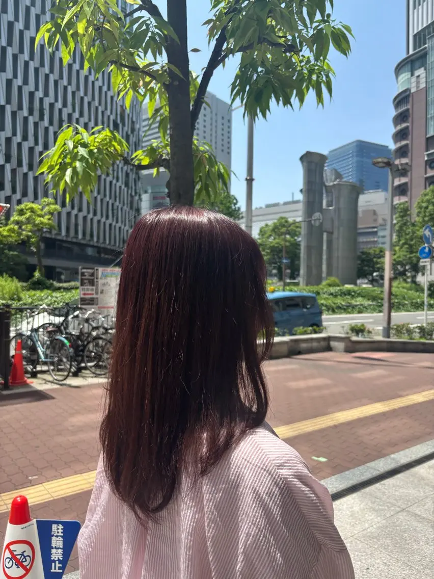 ミディアム ヘアカラー トリートメント ヘアセット 🧸似合わせデザイン ほそいけいこ🧸のヘアスタイル