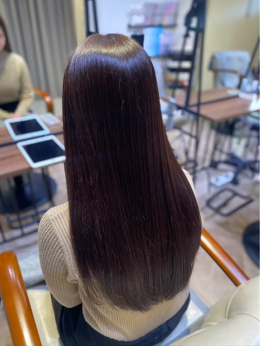 ロング 藤原汐彩／縮毛矯正 ／髪質改善モデル募集のヘアスタイル