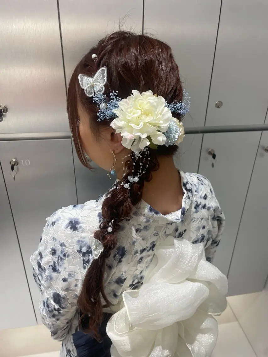 ヘアアレンジ 結婚式・ブライダル 浴衣 着付け ヘアセット🎀耳つぼ 👂💎MONAMIのヘアスタイル