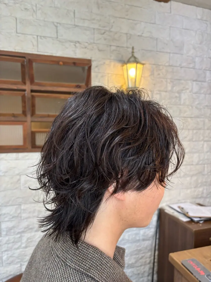 ロング パーマ メンズ メンズパーマ 🕊️あやか レイヤー/メンズのヘアスタイル
